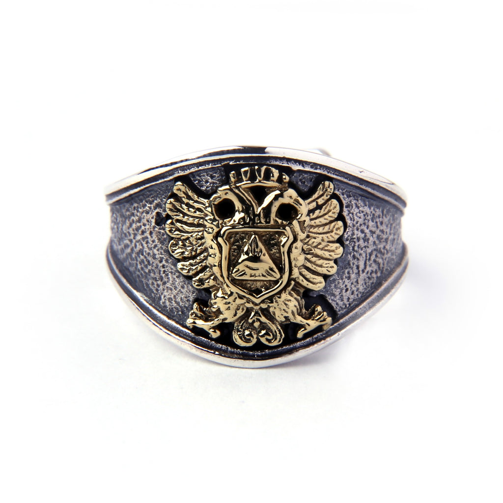 プロビデンスの目 双頭の鷲 紋章リング (フリーサイズ) – good
