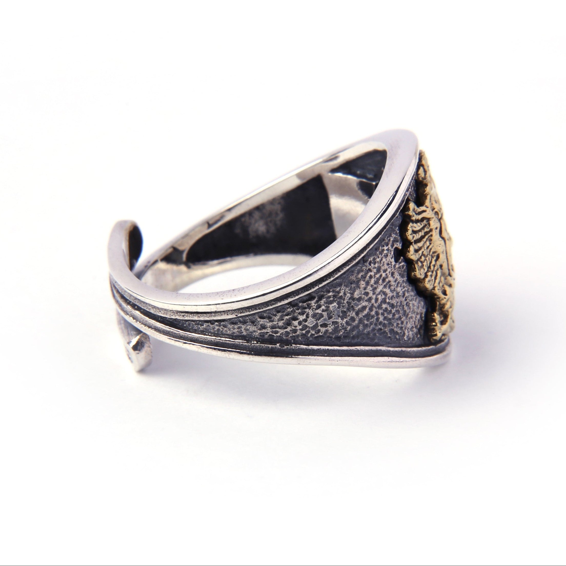 プロビデンスの目 双頭の鷲 紋章リング (フリーサイズ)