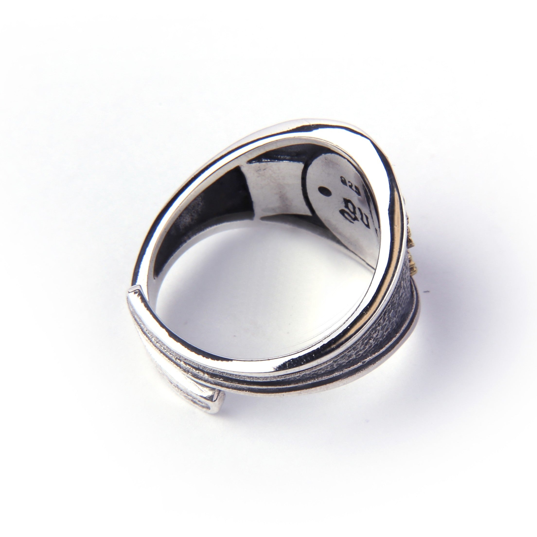 プロビデンスの目 双頭の鷲 紋章リング (フリーサイズ)