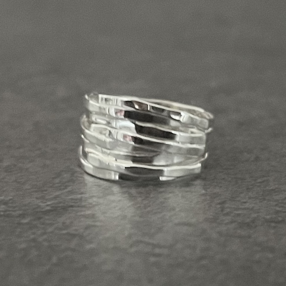 indigo MATERIAL RING “multi-layered”