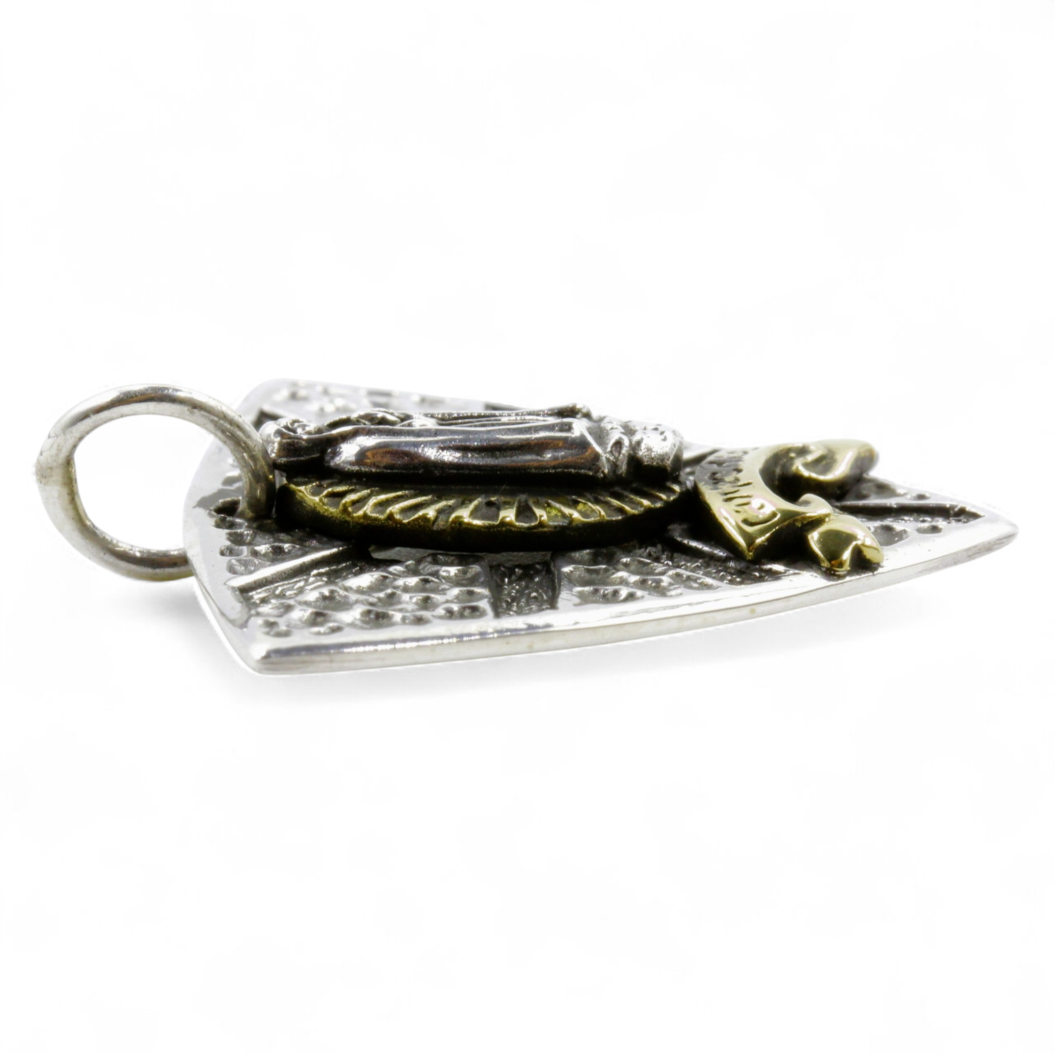 グアダルーペマリア　ギターピック　ユニオンジャック　シルバーペンダント